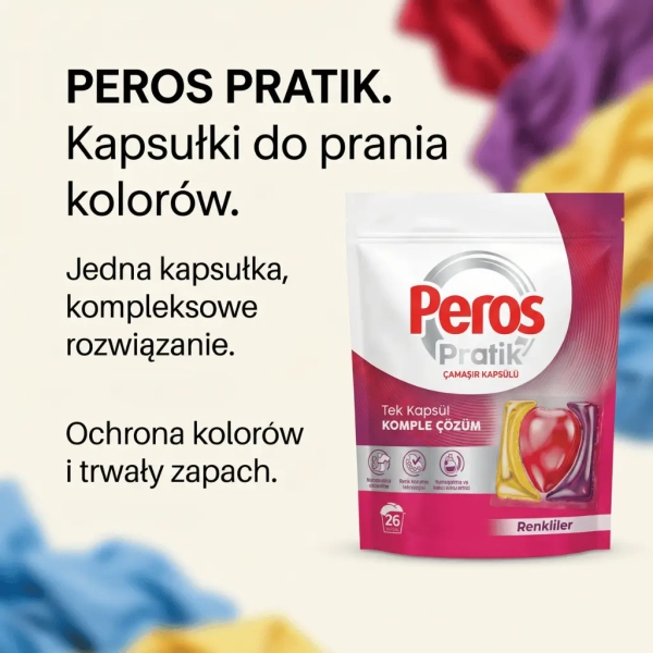 Peros Pratik kapsułki do prania kolorów 26 szt